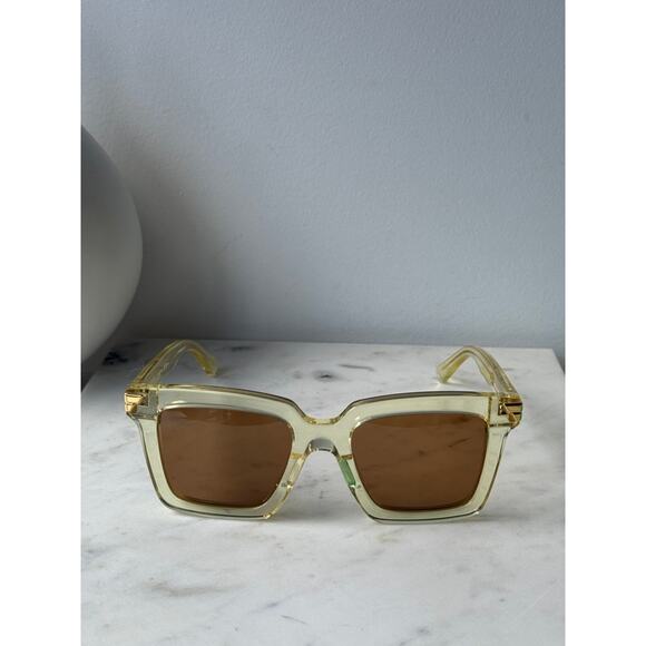 NEW Bottega Veneta BV1005S Clear Gold Sunglasses main image 2